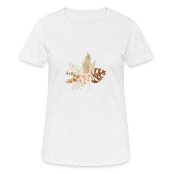 Boho -Blumen - Frauen T-Shirt atmungsaktiv - Weiß - Vorne - AI Model Female 172 dark (172cm)