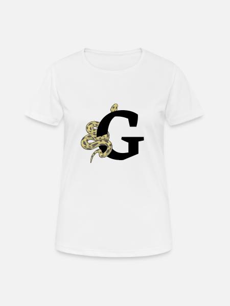 Buchstabe g Schlange - Frauen T-Shirt atmungsaktiv - Weiß