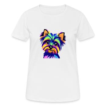 Terrier Chien Chien Propriétaire Chien Chiens Propriétaire de Chien Propriétaire de Chien - T-shirt respirant Femme - blanc - Devant - AI Model Female 172 dark (172cm)