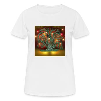 Alter Baum wartet auf Kinder und Xmast - Frauen T-Shirt atmungsaktiv - Weiß - Vorne - AI Model Female 172 dark (172cm)