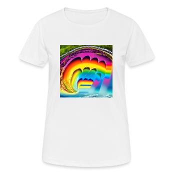 Arc-en-ciel en été - T-shirt respirant Femme - blanc - Devant - AI Model Female 172 dark (172cm)