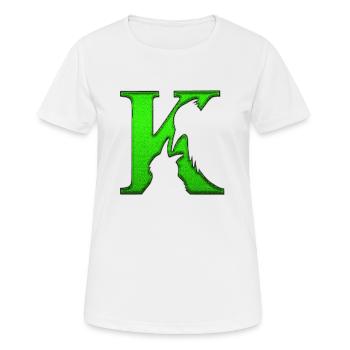 Illusion d’optique art psychédéliques formes rétro K - T-shirt respirant Femme - blanc - Devant - AI Model Female 172 dark (172cm)