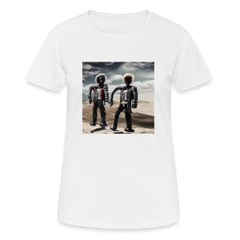 Männer in der Cyberwelt - Frauen T-Shirt atmungsaktiv - Weiß - Vorne - AI Model Female 172 dark (172cm)