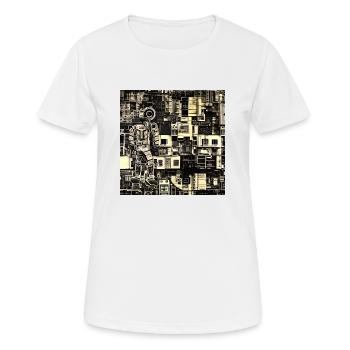 DER MENSCH IN DER CYBERWELT - Frauen T-Shirt atmungsaktiv - Weiß - Vorne - AI Model Female 172 dark (172cm)