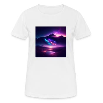 Aurore boréale - T-shirt respirant Femme - blanc - Devant - AI Model Female 172 dark (172cm)