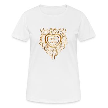 Best Mom Best Mama gold - Women's Breathable T-Shirt - white - Front - AI Model Female 172 dark (172cm)