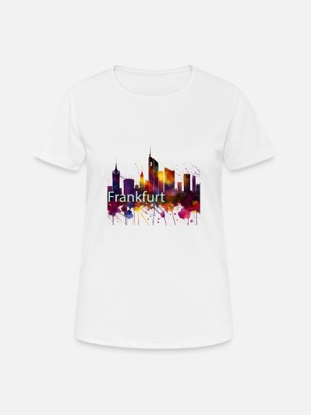 frankfurt skyline - Frauen T-Shirt atmungsaktiv - Weiß