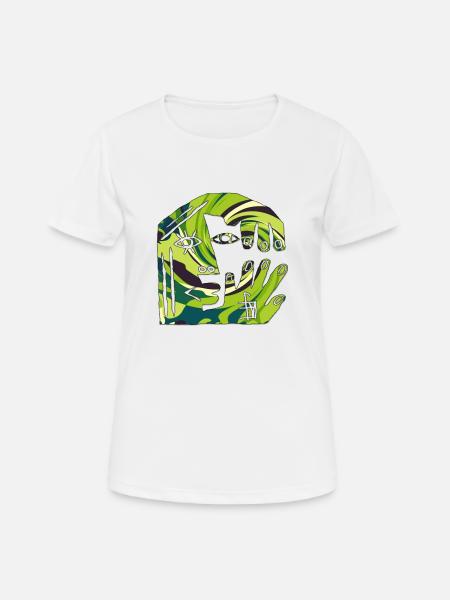 Optische Täuschung Kunst psychadelic Retro Formen Sex - Frauen T-Shirt atmungsaktiv - Weiß