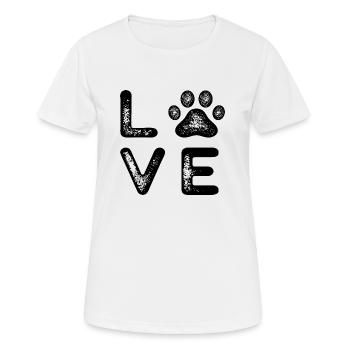 Dog Love - Frauen T-Shirt atmungsaktiv - Weiß - Vorne - AI Model Female 172 dark (172cm)