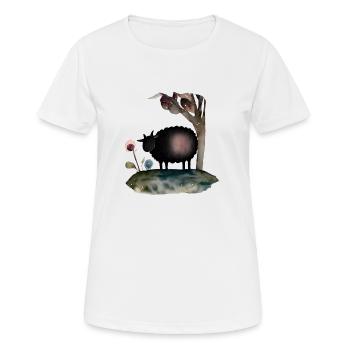 Black sheep - Women's Breathable T-Shirt - white - Front - AI Model Female 172 dark (172cm)