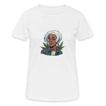 Offrez gratuitement le chanvre 1 - T-shirt respirant Femme - blanc - Devant - AI Model Female 172 dark (172cm)