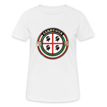 Emblem Sardiniens - Frauen T-Shirt atmungsaktiv - Weiß - Vorne - AI Model Female 172 dark (172cm)