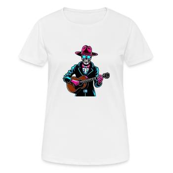 skeleton guitar top - T-shirt respirant Femme - blanc - Devant - AI Model Female 172 dark (172cm)