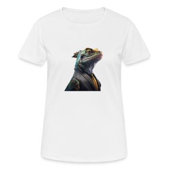 A fine lizard - Women's Breathable T-Shirt - white - Front - AI Model Female 172 dark (172cm)