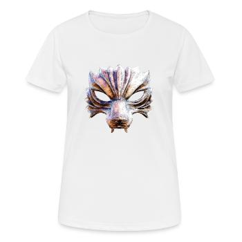 Wolf warrior mask - Women's Breathable T-Shirt - white - Front - AI Model Female 172 dark (172cm)