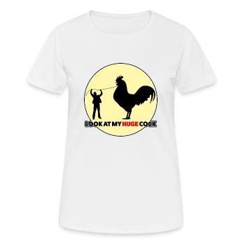 Look at my HUGE COCK. - Women's Breathable T-Shirt - white - Front - AI Model Female 172 dark (172cm)