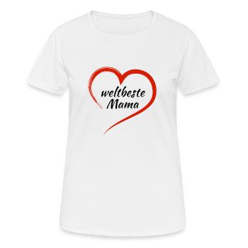 weltbeste Mama - Frauen T-Shirt atmungsaktiv - Weiß - Vorne - AI Model Female 172 dark (172cm)