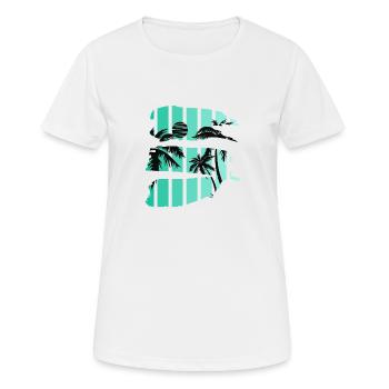 Sonnenuntergang - Frauen T-Shirt atmungsaktiv - Weiß - Vorne - AI Model Female 172 dark (172cm)