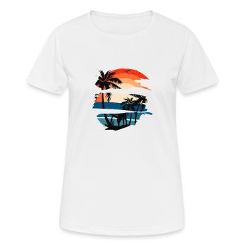Sunset - Women's Breathable T-Shirt - white - Front - AI Model Female 172 dark (172cm)