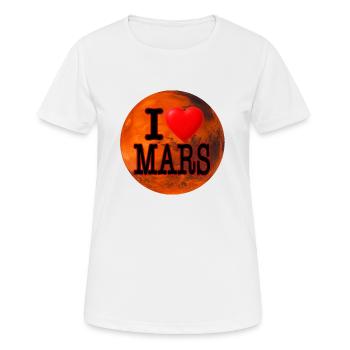 I love Mars - T-shirt respirant Femme - blanc - Devant - AI Model Female 172 dark (172cm)