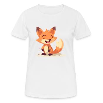 Clever Fox - Frauen T-Shirt atmungsaktiv - Weiß - Vorne - AI Model Female 172 dark (172cm)