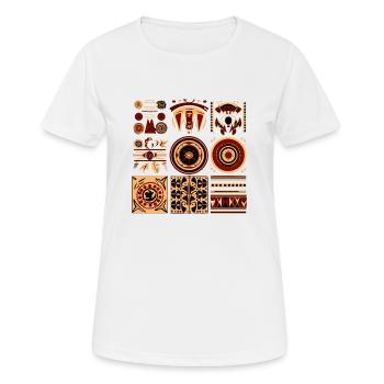 African folklore - Women's Breathable T-Shirt - white - Front - AI Model Female 172 dark (172cm)