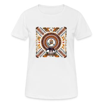 Folklore africain - T-shirt respirant Femme - blanc - Devant - AI Model Female 172 dark (172cm)