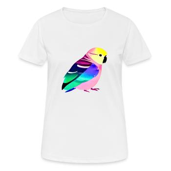 Cockatiel Bird Budgie Bird Propriétaire - T-shirt respirant Femme - blanc - Devant - AI Model Female 172 dark (172cm)