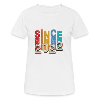 Since 2022 retro - T-shirt respirant Femme - blanc - Devant - AI Model Female 172 dark (172cm)