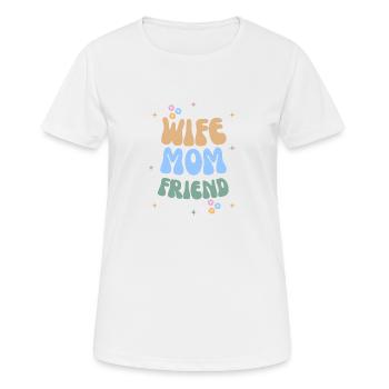 Femme Maman Amie T-shirt de la fête des mères - T-shirt respirant Femme - blanc - Devant - AI Model Female 172 dark (172cm)