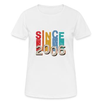 Since 2006 retro - T-shirt respirant Femme - blanc - Devant - AI Model Female 172 dark (172cm)