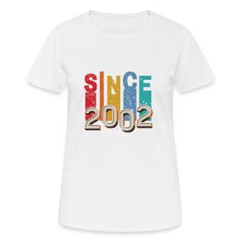 Since 2002 retro - T-shirt respirant Femme - blanc - Devant - AI Model Female 172 dark (172cm)