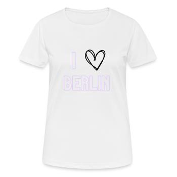 I love Berlin - Frauen T-Shirt atmungsaktiv - Weiß - Vorne - AI Model Female 172 dark (172cm)