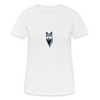 grauer Wolf, Kopf, print - Frauen T-Shirt atmungsaktiv - Weiß - Vorne - AI Model Female 172 dark (172cm)