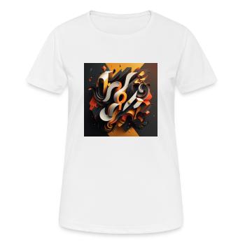Graffiti - Frauen T-Shirt atmungsaktiv - Weiß - Vorne - AI Model Female 172 dark (172cm)