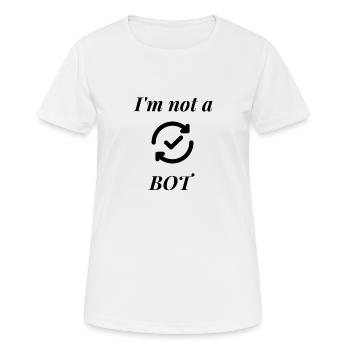 Internet-Bot - Frauen T-Shirt atmungsaktiv - Weiß - Vorne - AI Model Female 172 dark (172cm)