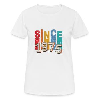 Since 1975 retro - T-shirt respirant Femme - blanc - Devant - AI Model Female 172 dark (172cm)