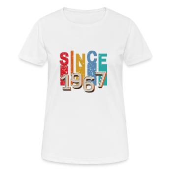Since 1967 retro - T-shirt respirant Femme - blanc - Devant - AI Model Female 172 dark (172cm)