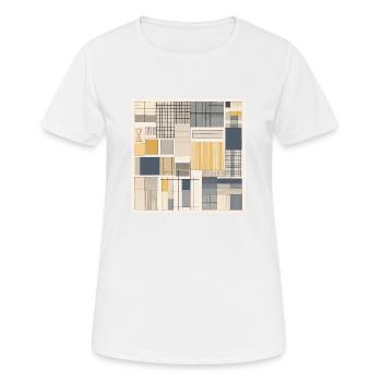 Design de motif minimaliste inspiré par la tranquillité - T-shirt respirant Femme - blanc - Devant - AI Model Female 172 dark (172cm)