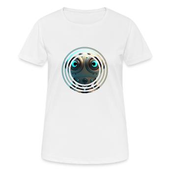Dans le robot - T-shirt respirant Femme - blanc - Devant - AI Model Female 172 dark (172cm)