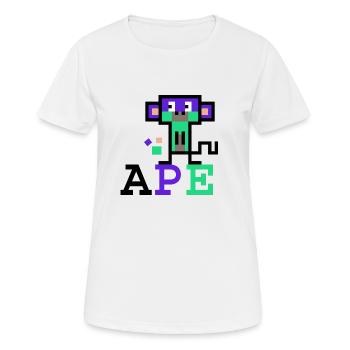 Crypto Ape 2 - Women's Breathable T-Shirt - white - Front - AI Model Female 172 dark (172cm)