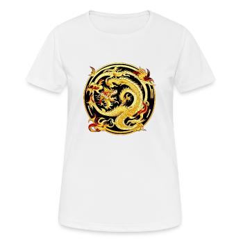 Chinesischer Drache - Frauen T-Shirt atmungsaktiv - Weiß - Vorne - AI Model Female 172 dark (172cm)
