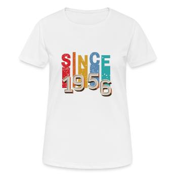 Since 1956 retro - T-shirt respirant Femme - blanc - Devant - AI Model Female 172 dark (172cm)
