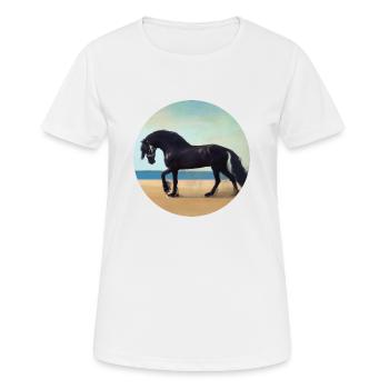 Etalon noir - T-shirt respirant Femme - blanc - Devant - AI Model Female 172 dark (172cm)