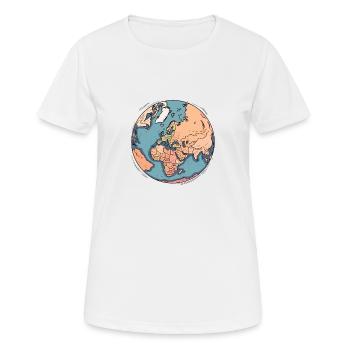 Planète Terre - T-shirt respirant Femme - blanc - Devant - AI Model Female 172 dark (172cm)