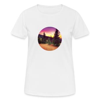 Bäume in Ebenen und Bergen - Frauen T-Shirt atmungsaktiv - Weiß - Vorne - AI Model Female 172 dark (172cm)