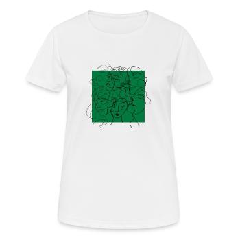 Face line Green - T-shirt respirant Femme - blanc - Devant - AI Model Female 172 dark (172cm)