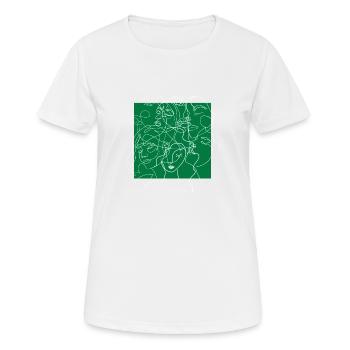 Face line Green - T-shirt respirant Femme - blanc - Devant - AI Model Female 172 dark (172cm)