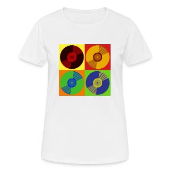 Vinyle Rétro - T-shirt respirant Femme - blanc - Devant - AI Model Female 172 dark (172cm)