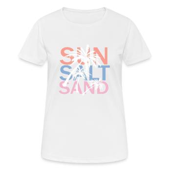 Sun Salt Sand - Frauen T-Shirt atmungsaktiv - Weiß - Vorne - AI Model Female 172 dark (172cm)